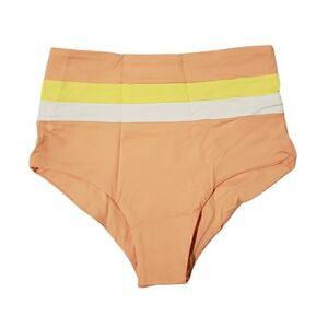 L SPACE Portia Striped Swimsuit Bottom Peach Multi NWT